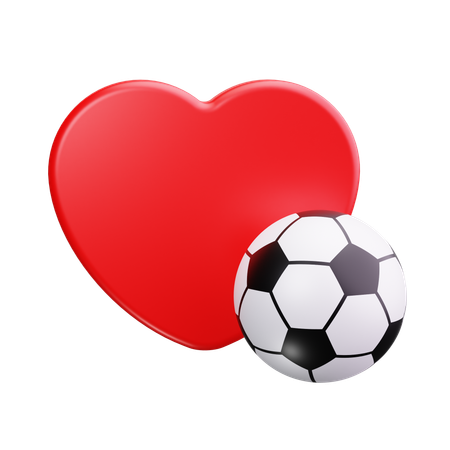 Amor por el fútbol  3D Icon