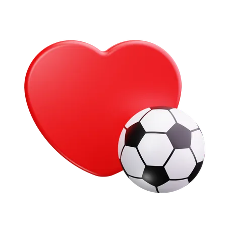 Amor por el fútbol  3D Icon