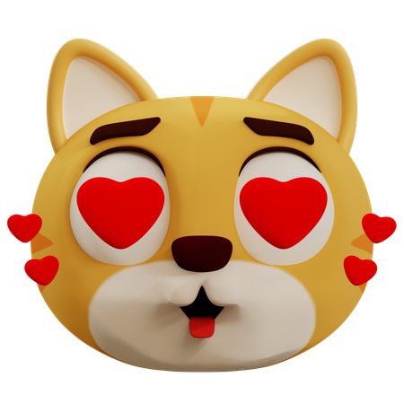 Amor de gato fofo  3D Icon