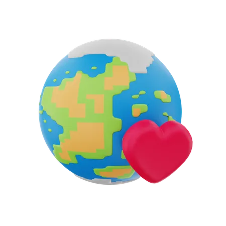 Amor global  3D Icon