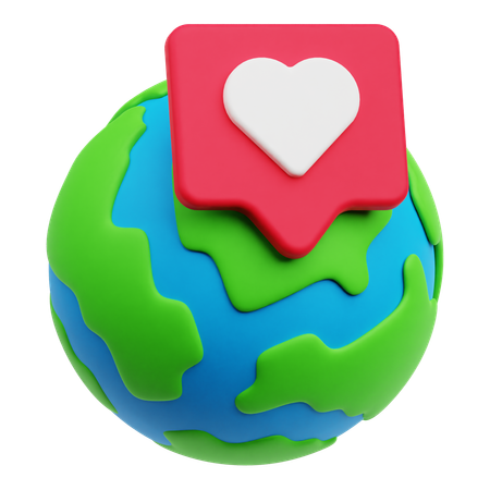 Amor global  3D Icon