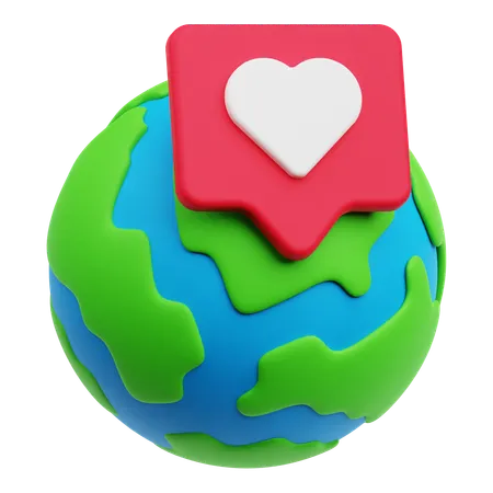 Amor global  3D Icon