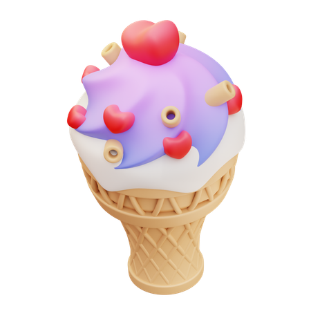 Me encanta el helado  3D Icon