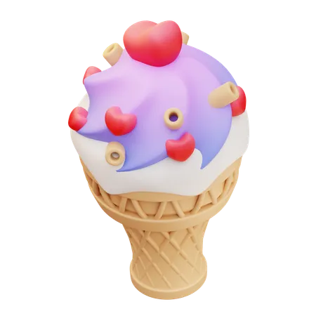 Me encanta el helado  3D Icon