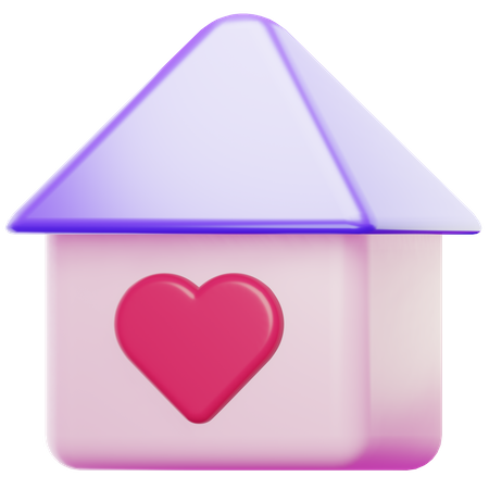 Amor a casa  3D Icon
