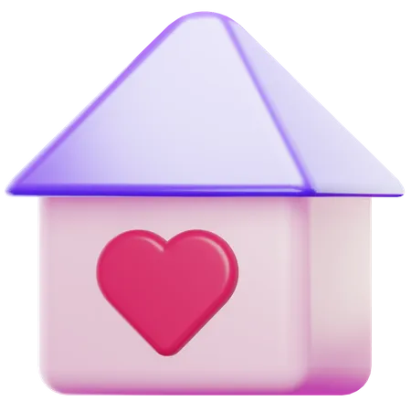 Amor a casa  3D Icon