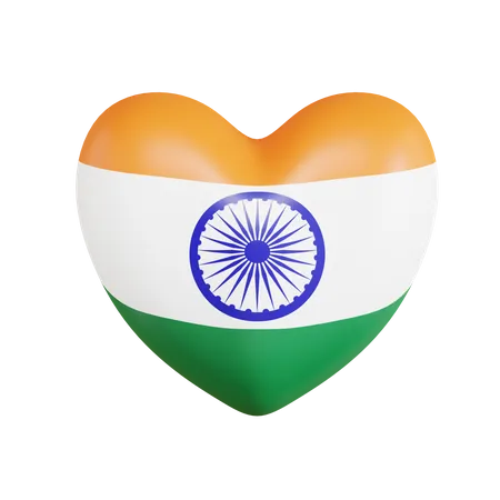 Amo a Índia  3D Icon