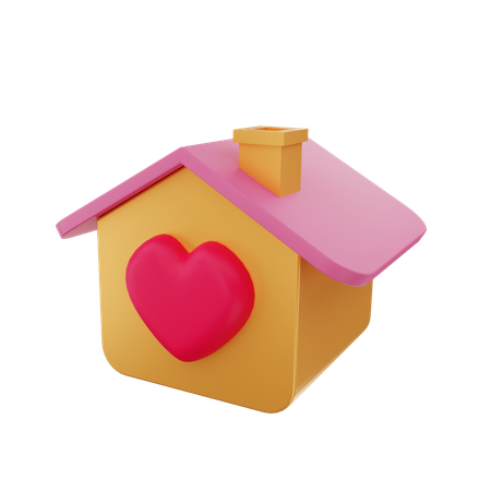 Amor em casa  3D Icon