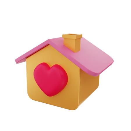 Amor em casa  3D Icon