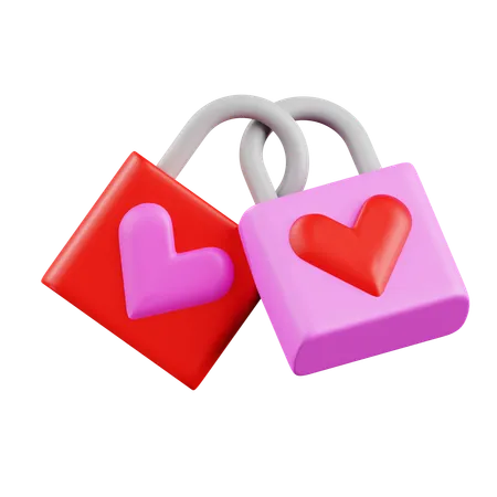 Bloqueio de amor  3D Icon
