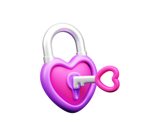 Bloqueio de amor  3D Icon