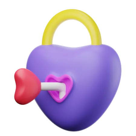 Bloqueio de amor  3D Icon