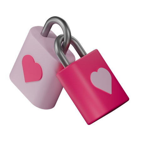 Fechaduras de amor  3D Icon