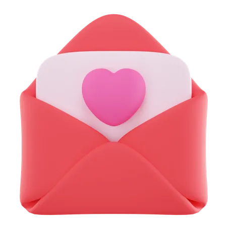 Correspondência de amor  3D Icon