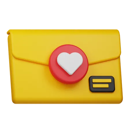 Correspondência de amor  3D Icon