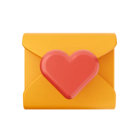 Correspondência de amor  3D Icon