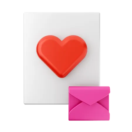 Correspondência de amor  3D Icon