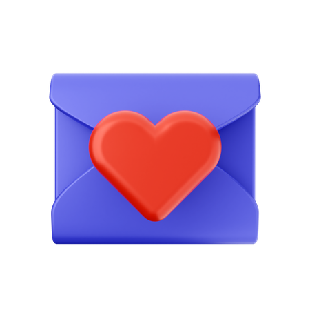 Correspondência de amor  3D Icon