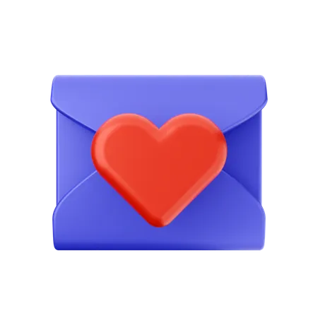 Correspondência de amor  3D Icon