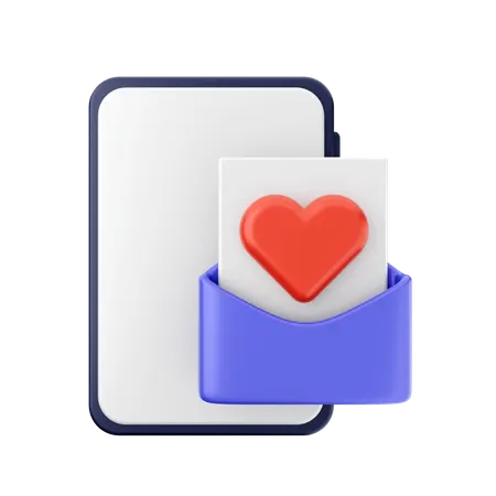 Correspondência de amor  3D Icon