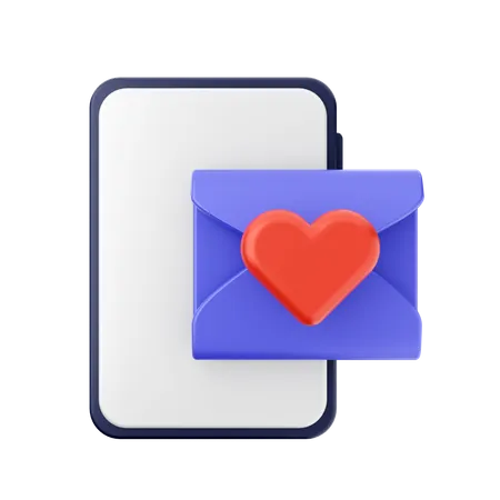 Correspondência de amor  3D Icon