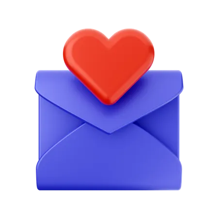 Correspondência de amor  3D Icon