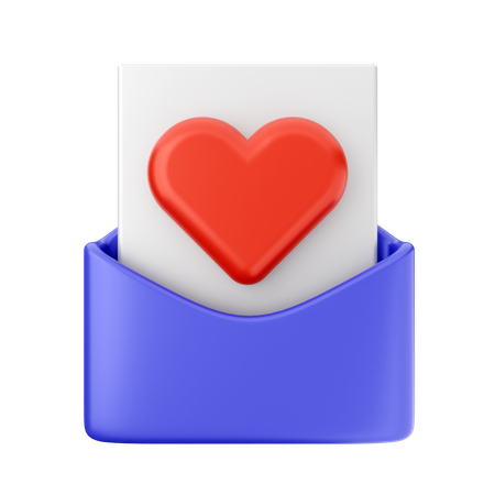 Correspondência de amor  3D Icon