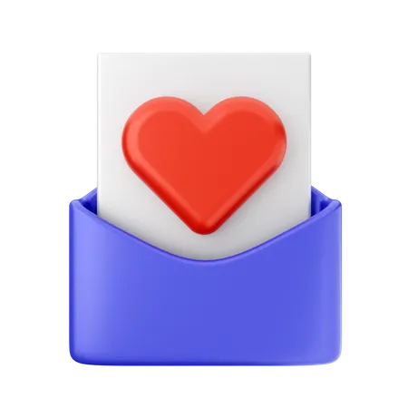 Correspondência de amor  3D Icon
