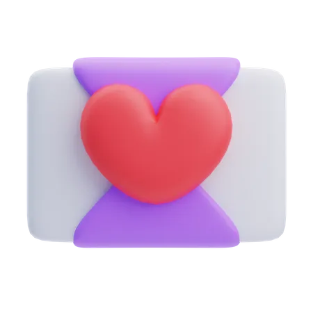 Correspondência de amor  3D Icon