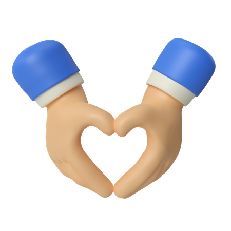 Amor mão invertida  3D Icon