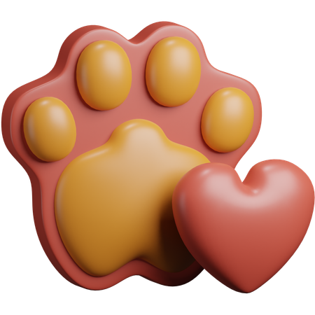 Amor de mascotas  3D Icon