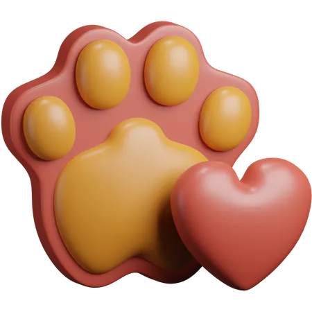 Amor de mascotas  3D Icon