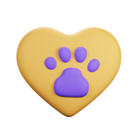 Amor de mascotas  3D Icon