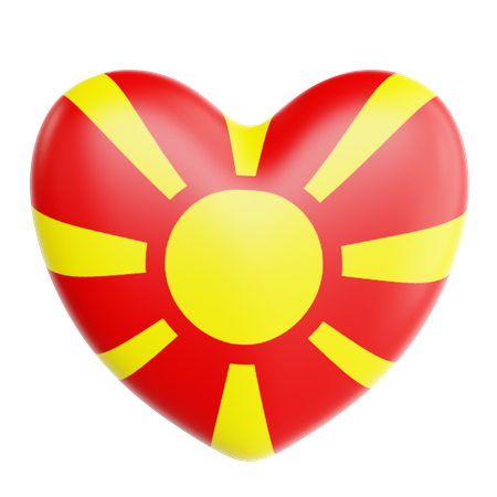 Amo a macedônia do norte  3D Icon