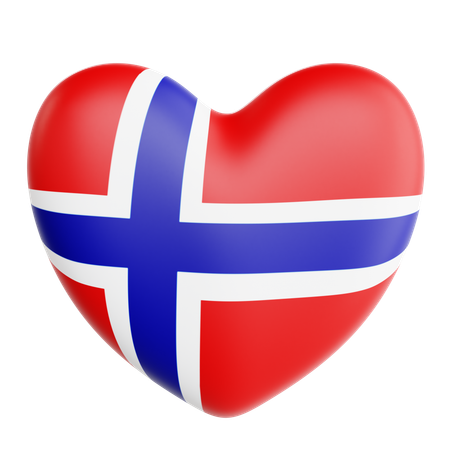 Amo a noruega  3D Icon