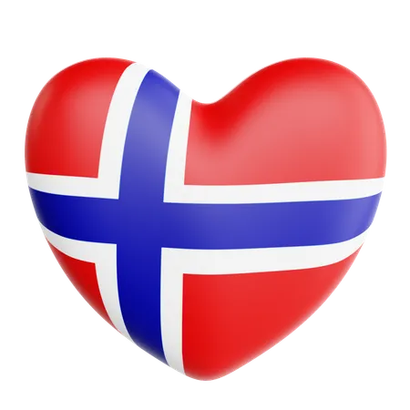 Amo a noruega  3D Icon