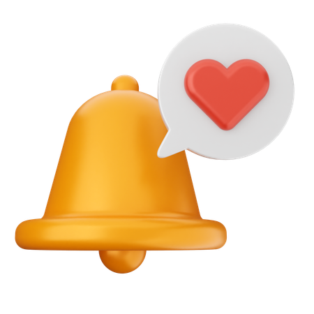 Sino de notificação de amor  3D Icon