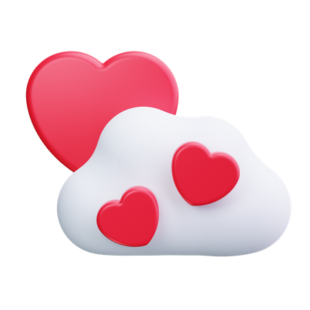 Nuvem de amor  3D Icon