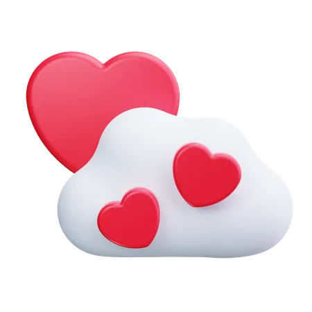 Nuvem de amor  3D Icon