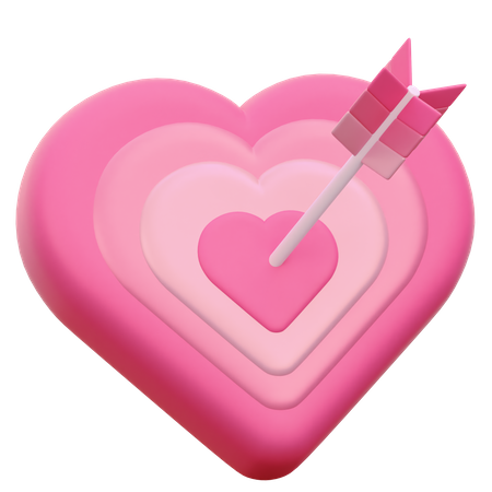 Amor objetivo y meta  3D Icon