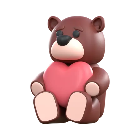 Oso amor  3D Icon