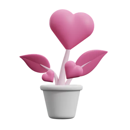 Planta de amor  3D Icon