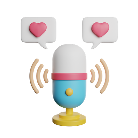 Podcast de amor  3D Icon