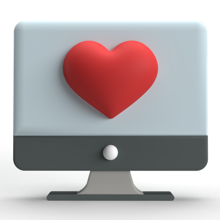 Amor por computador  3D Icon