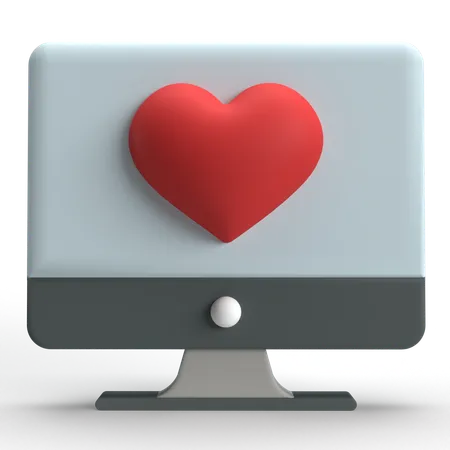 Amor por computador  3D Icon