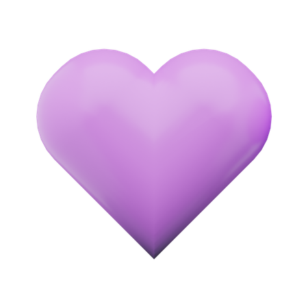 Amor púrpura brillante  3D Icon
