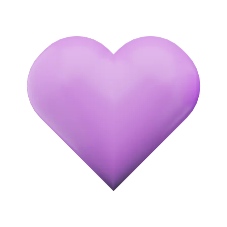 Amor púrpura brillante  3D Icon