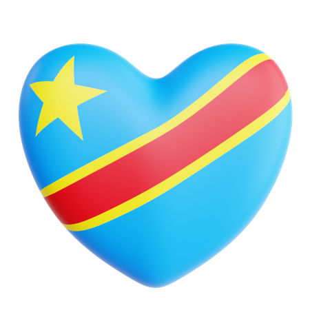 Amo la República Democrática del Congo  3D Icon