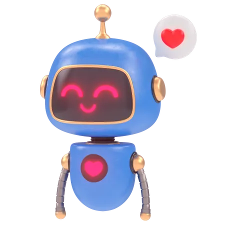 Robot de amor  3D Illustration