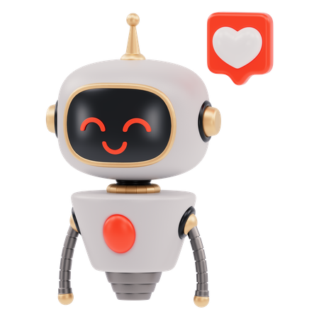 Robot de amor  3D Illustration